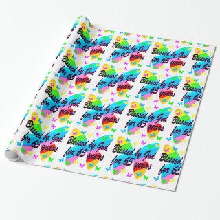 65TH BLESSED BY GOD BUTTERFLY DESIGN