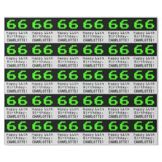 66th Birthday - Nerdy / Geeky Style "66" and Name