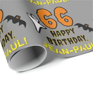 66th Birthday: Spooky Halloween Theme, Custom Name