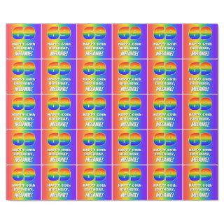 69th Birthday: Colorful, Fun Rainbow Pattern # 69