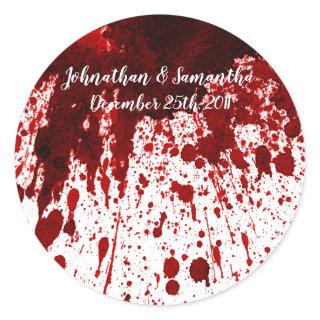 6 - 3" Favor Stickers Blood Splatter Vampire Gothi