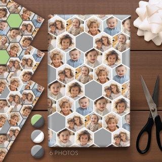6 Photo Collage - funky hexagon honeycomb pattern  Sheets