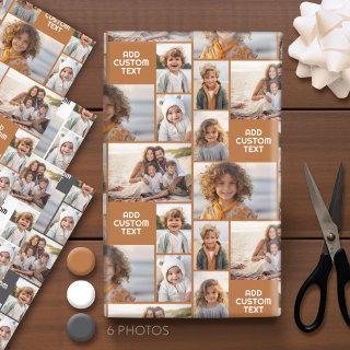 6 photo collage - various colors with chunky text  sheets
