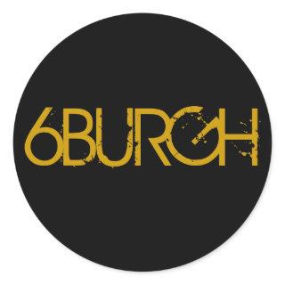 6BURGH CLASSIC ROUND STICKER