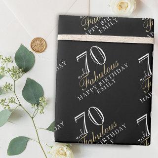 70 and Fabulous Elegant Black 70th Birthday