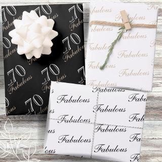 70 and Fabulous Elegant Black 70th Birthday  Sheets