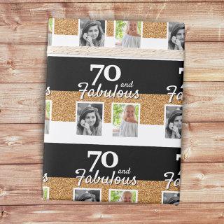 70 and Fabulous Gold Glitter 2 Photo 70th Birthday