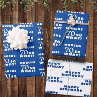 70 so what Funny Quote Typography 70th Birthday  Sheets