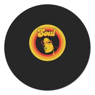 70s Retro Soul Music Gerne Soul Music Classic Round Sticker
