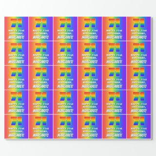 71st Birthday: Colorful, Fun Rainbow Pattern # 71