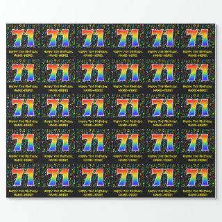 71st Birthday: Colorful Music Symbols, Rainbow 71