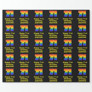 71st Birthday: Fun, Colorful Rainbow Inspired # 71