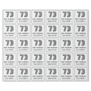 73rd Birthday: Art Deco Inspired Style "73" + Name