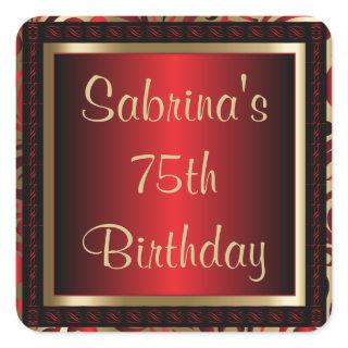 75th Birthday Party | DIY Text Square Sticker