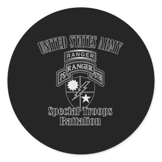 75Th Ranger Regit Special Troops Battalion Back Classic Round Sticker