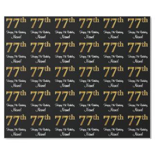 77th Birthday: Elegant Luxurious Faux Gold Look #