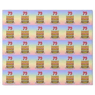79th Birthday: Fun Cake and Candles + Custom Name