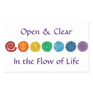7 Chakras #1 Rainbow Colors Rectangular Sticker
