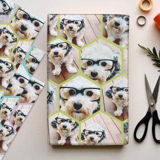 7 Photo Collage - funky hexagon honeycomb pattern   Sheets
