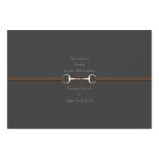 7" Snaffle Bit & Reins Custom Text Equestrian  Sheets