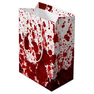 7lx4.5wx10h Medium Gift Bag Blood Splatter Vampire