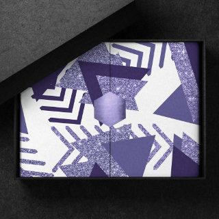 80s Cool Abstract | Purple Passion Shapes Pattern Tissue Paper