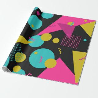 80s geometric seamless pattern with memphis elemen