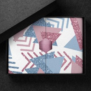 80s Lunar Abstract | Dusty Mauve Pink and Blue Tissue Paper