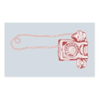 80s rotary dial telephone rectangular sticker