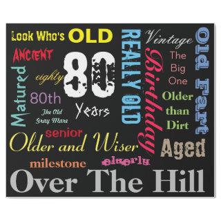 80th Happy Birthday in a Large Graffiti Design