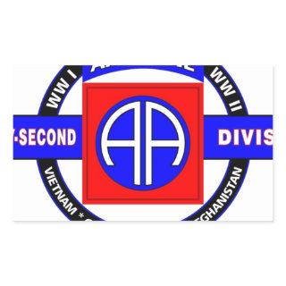 82ND AIRBORNE DIVISION "ALL AMERICAN" DIVISION RECTANGULAR STICKER