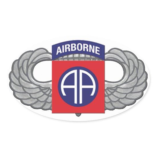 82nd Airborne Division "All American" Oval Sticker