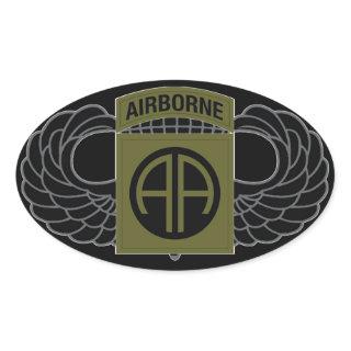82nd Airborne Division "All American" - SUBDUED Oval Sticker