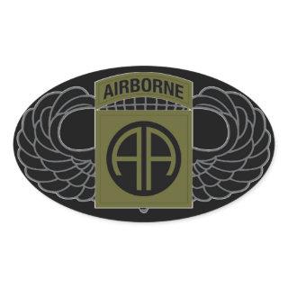 82nd Airborne Division "All American" - SUBDUED Oval Sticker