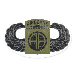 82nd Airborne Division "All American" - SUBDUED Oval Sticker