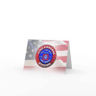 82nd Airborne Division  Card