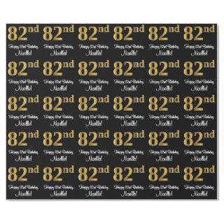 82nd Birthday: Elegant Luxurious Faux Gold Look #