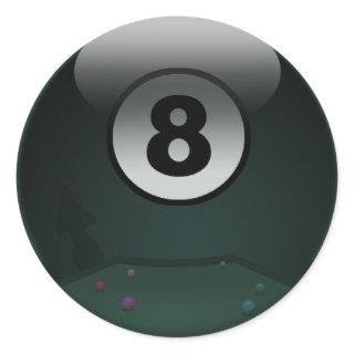 8-Ball Classic Round Sticker