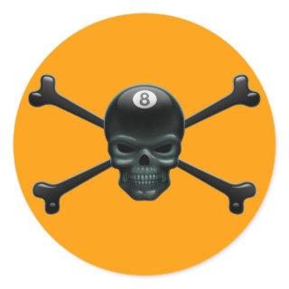8-ball Pirate Classic Round Sticker