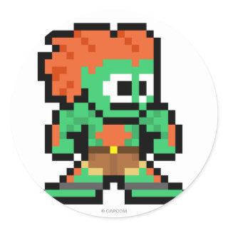 8-Bit Blanka Classic Round Sticker