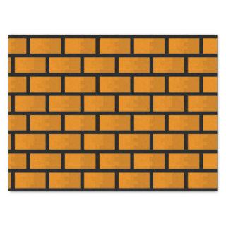 8 Bit Brick Wall Tissue Paper