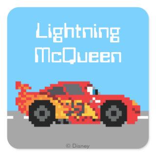 8-Bit Lightning McQueen Square Sticker