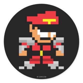 8-Bit M. Bison Classic Round Sticker