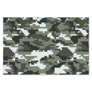 8 Bit Pixel Digital Urban Camouflage / Camo Tissue Paper