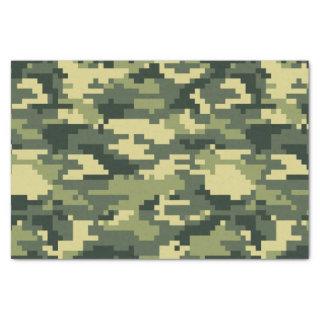 8 Bit Pixel Digital Woodland Camouflage / Camo Tissue Paper