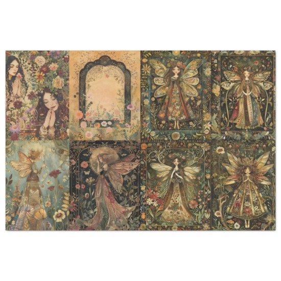 8 Sm Fairy Design Decoupage Journal Tissue Paper