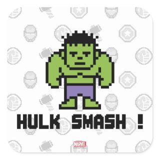 8Bit Hulk - Hulk Smash! Square Sticker
