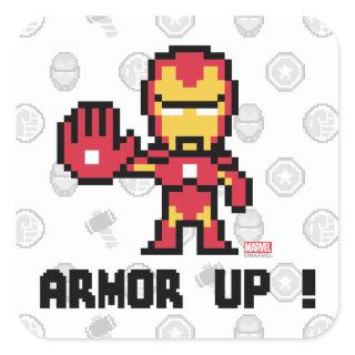 8Bit Iron Man - Armor Up! Square Sticker