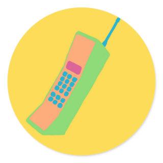 90s Retro "Brick" Phone Classic Round Sticker