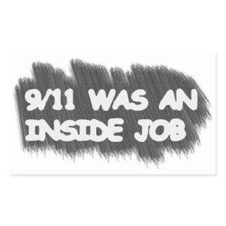 911 was an inside job rectangular sticker